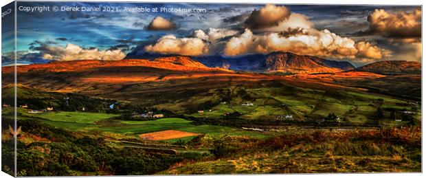The View from Drynoch #2, Skye (panoramic) Canvas Print by Derek Daniel