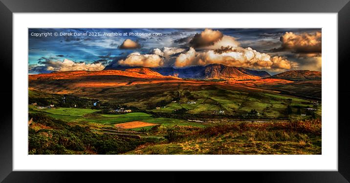 The View from Drynoch #2, Skye (panoramic) Framed Mounted Print by Derek Daniel