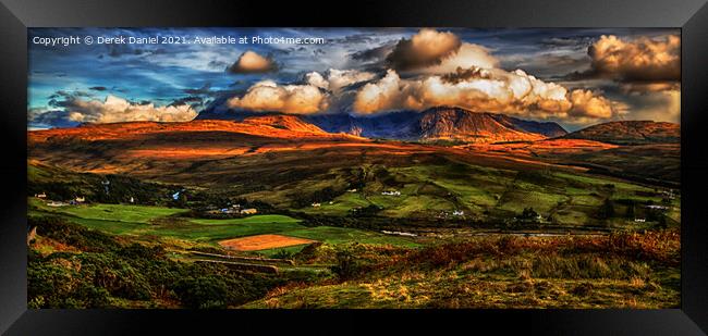 The View from Drynoch #2, Skye (panoramic) Framed Print by Derek Daniel