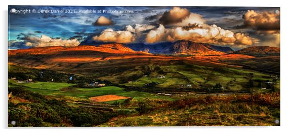 The View from Drynoch #2, Skye (panoramic) Acrylic by Derek Daniel