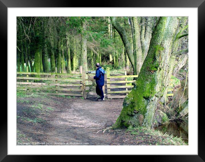 Woodland walk in Derbyshire. Framed Mounted Print by john hill