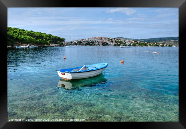 Rogoznica Bay Croatia Framed Print by Diana Mower