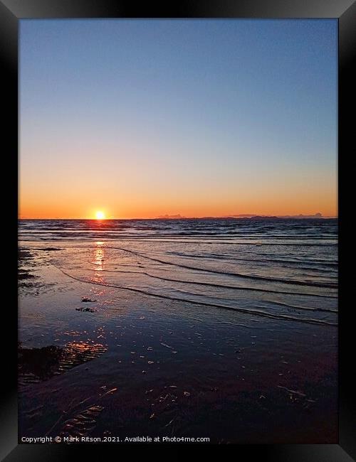 Blue Reflective Sunset  Framed Print by Mark Ritson