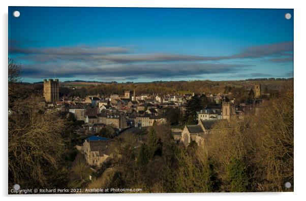Views over Richmond Castle Acrylic by Richard Perks
