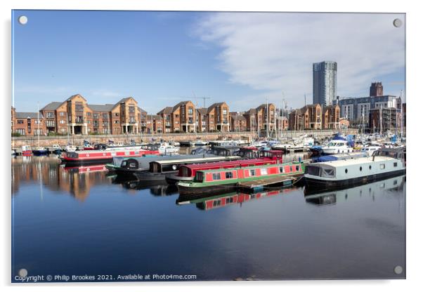 Coburg Dock, Liverpool Acrylic by Philip Brookes