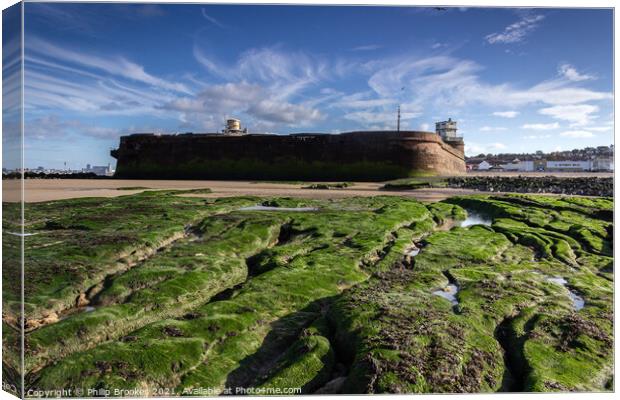 Fort Perch Rock, New Brighton, Wirral Canvas Print by Philip Brookes