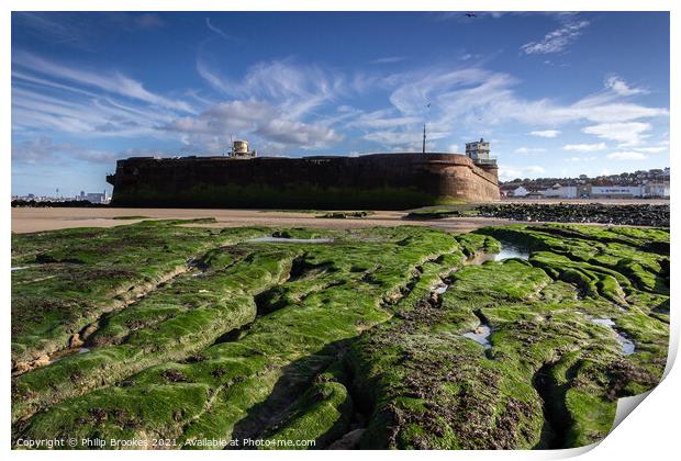 Fort Perch Rock, New Brighton, Wirral Print by Philip Brookes