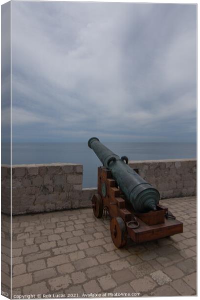 Cannon defending Dubrovnik Canvas Print by Rob Lucas