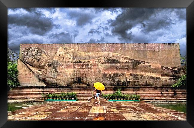 Reclining Buddha Framed Print by Mark Sellers