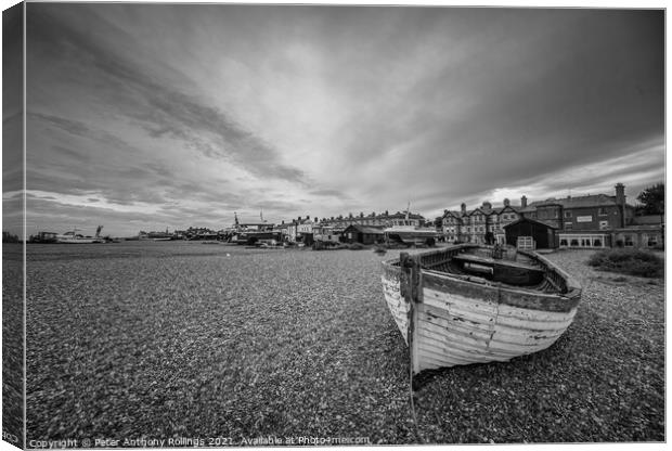 Aldeburgh Shore Canvas Print by Peter Anthony Rollings