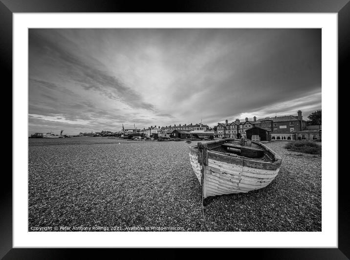 Aldeburgh Shore Framed Mounted Print by Peter Anthony Rollings