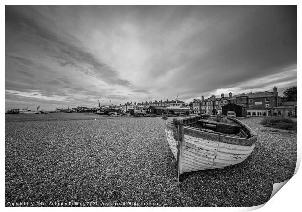 Aldeburgh Shore Print by Peter Anthony Rollings