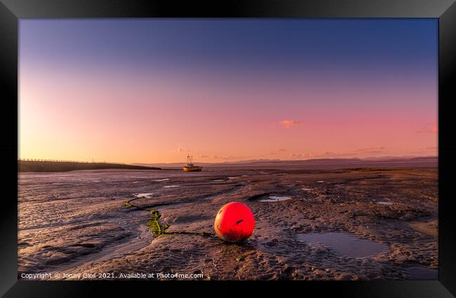 Sunset Buoy  Framed Print by Jonny Gios