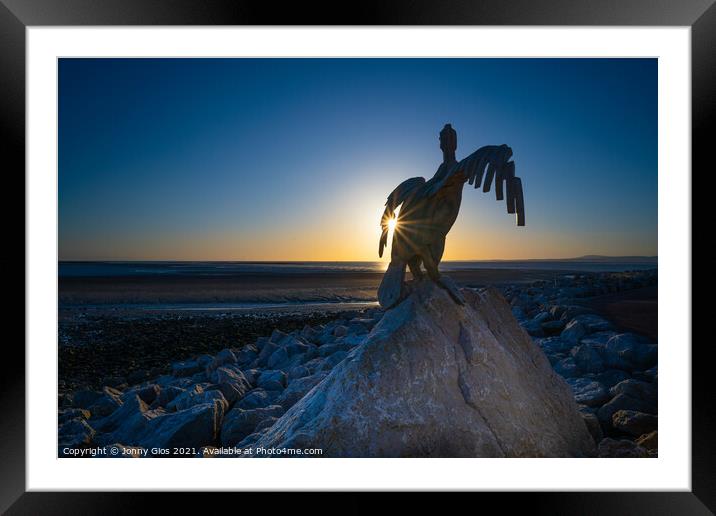 Take off at Sunset  Framed Mounted Print by Jonny Gios