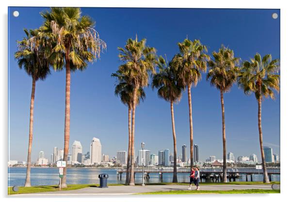 San Diego Skyline Acrylic by peter schickert