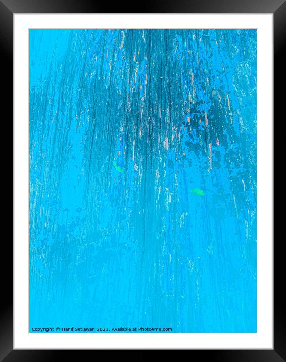 Soft pastel turquoise abstract digital paintingart Framed Mounted Print by Hanif Setiawan