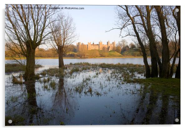 Framlingham Castle viewed over the Mere, Suffolk, England Acrylic by Ian Murray