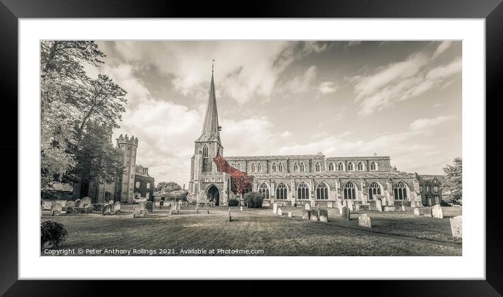 St Marys Church Framed Mounted Print by Peter Anthony Rollings