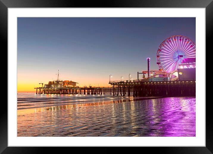 Pacific Park Santa Monica Framed Mounted Print by peter schickert