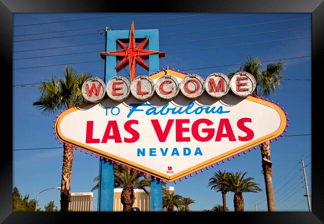 Welcome to fabulous Las Vegas Framed Print by peter schickert