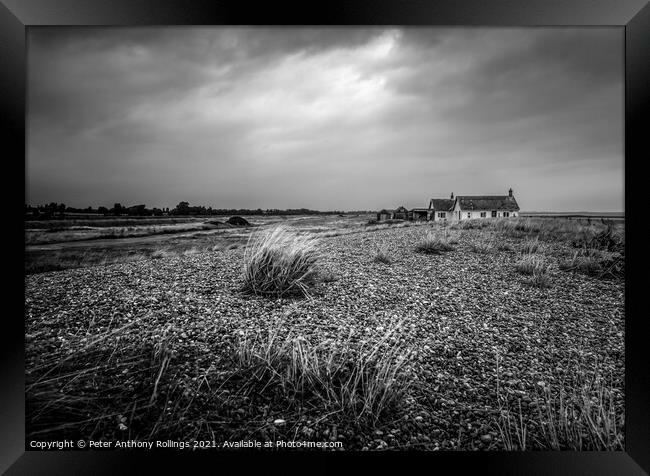 Shingle Street Framed Print by Peter Anthony Rollings