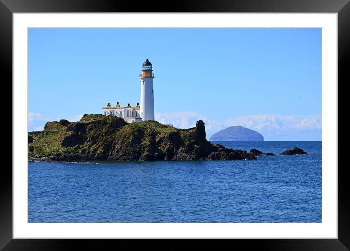 Turnberry coastline and Ailsa Craig Framed Mounted Print by Allan Durward Photography
