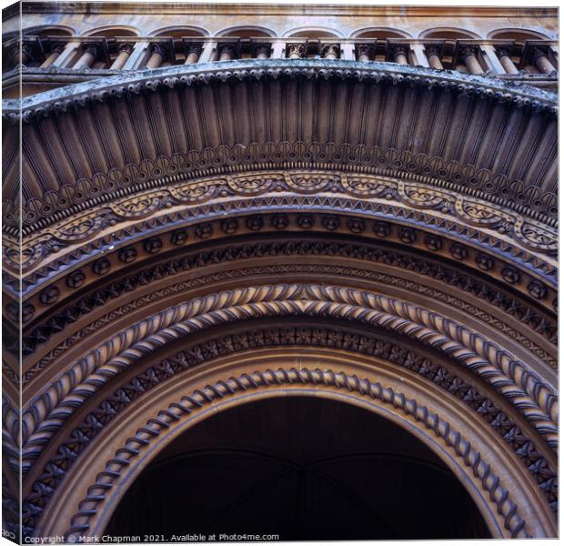 Ornate Italianate church arch detail, Wilton, Engl Canvas Print by Photimageon UK