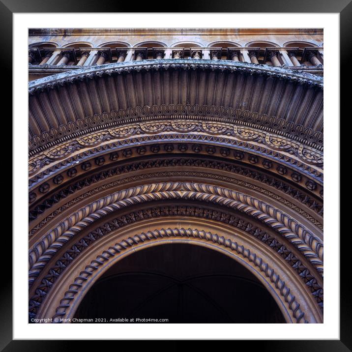 Ornate Italianate church arch detail, Wilton, Engl Framed Mounted Print by Photimageon UK