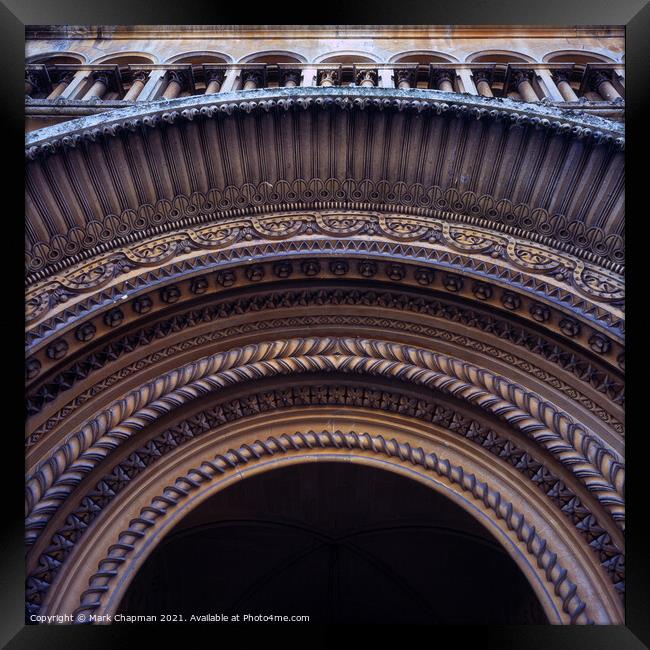 Ornate Italianate church arch detail, Wilton, Engl Framed Print by Photimageon UK