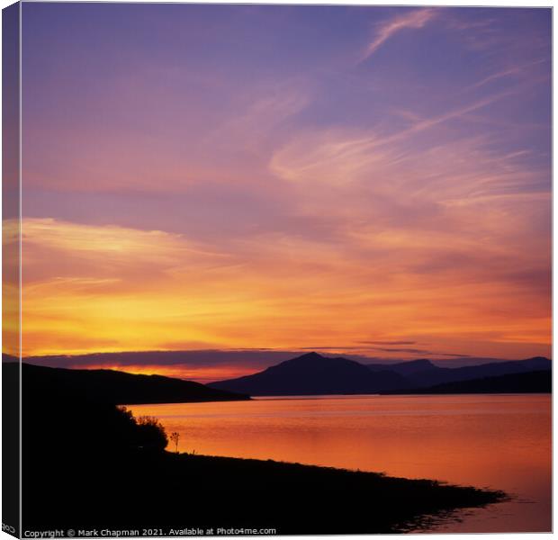 Sunset, Ard Dorch, Isle of Skye, Scotland Canvas Print by Photimageon UK