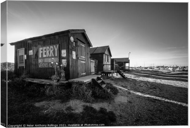 Walberwick Ferry Office Canvas Print by Peter Anthony Rollings