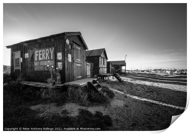 Walberwick Ferry Office Print by Peter Anthony Rollings