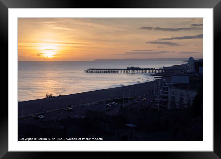 Sunsetting by Hastings Pier Framed Mounted Print by Callum Sulsh