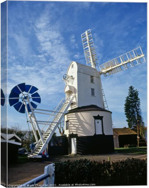 Saxstead Green Windmill, Suffolk, UK Canvas Print by Photimageon UK