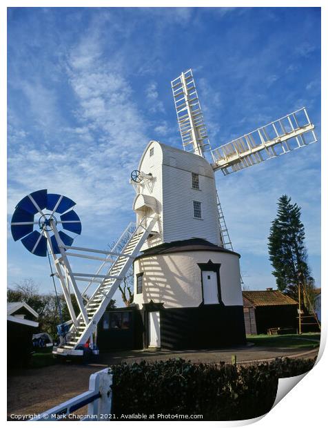Saxstead Green Windmill, Suffolk, UK Print by Photimageon UK
