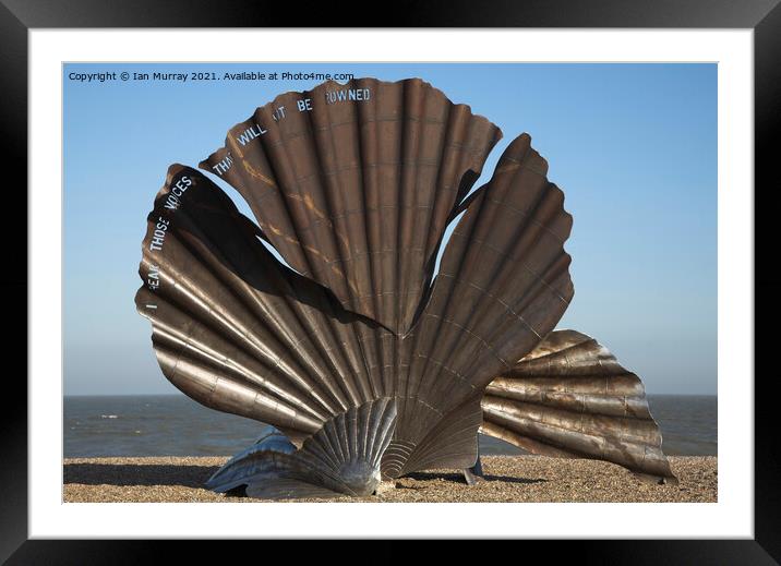 The Scallop, sculpture by Maggi Hambling  Framed Mounted Print by Ian Murray