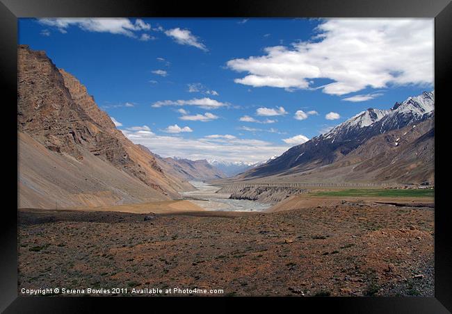 Spiti River Spiti Valley Framed Print by Serena Bowles