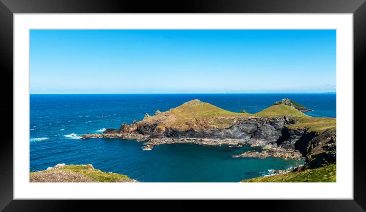 The Rumps Polzeath Framed Mounted Print by David Wilkins