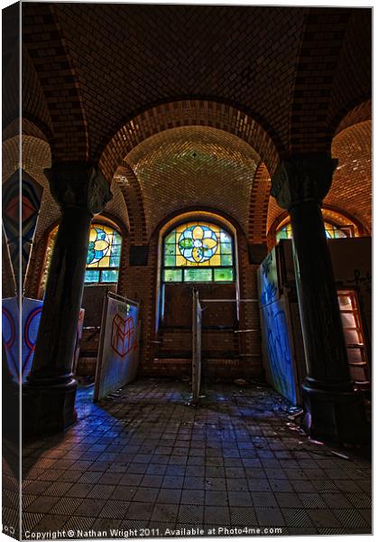 Bathroom Arches Canvas Print by Nathan Wright