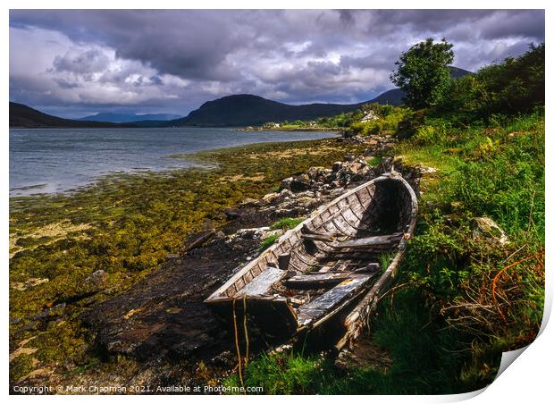 Old wooden boat, Ard Dorch, Skye Print by Photimageon UK