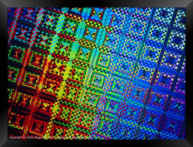Colourful geometric diffraction patterns  Framed Print by Photimageon UK
