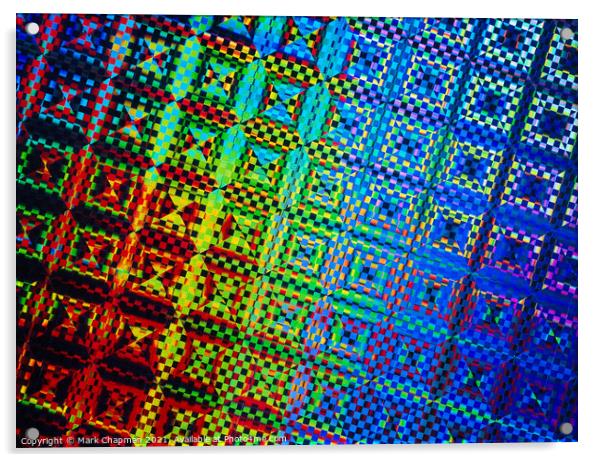 Colourful geometric diffraction patterns  Acrylic by Photimageon UK