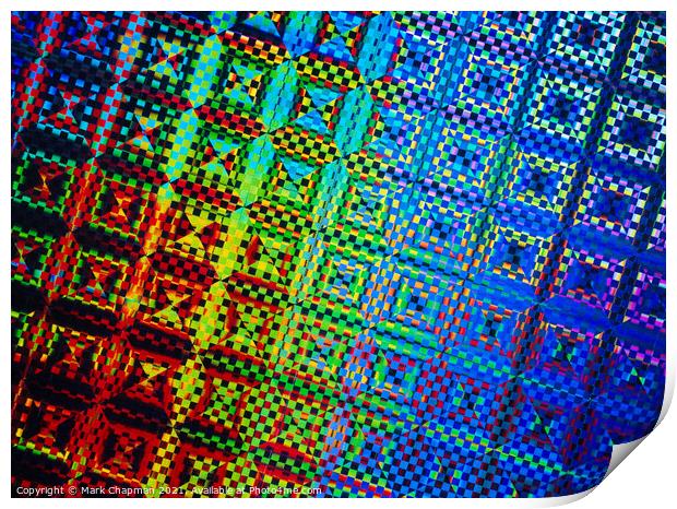 Colourful geometric diffraction patterns  Print by Photimageon UK