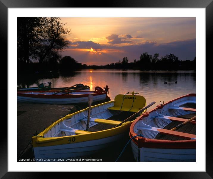 Sunset over Thorpeness Meare, Suffolk Framed Mounted Print by Photimageon UK