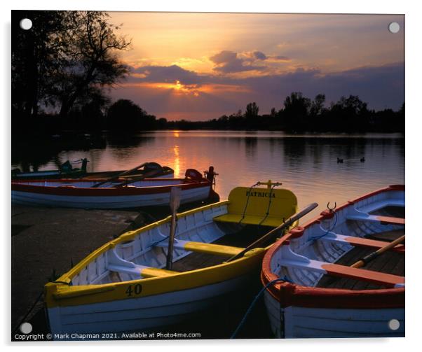 Sunset over Thorpeness Meare, Suffolk Acrylic by Photimageon UK