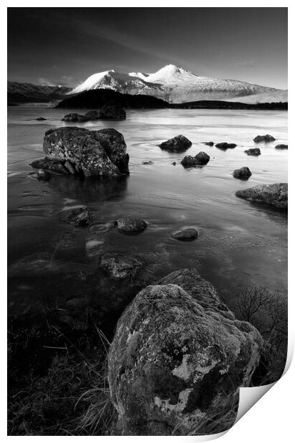 Loch Nah Achlaise, Rannoch Moor, Scotland, UK Print by Geraint Tellem ARPS