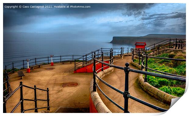 Saltburn-by-the-Sea - A splash of colour Print by Cass Castagnoli