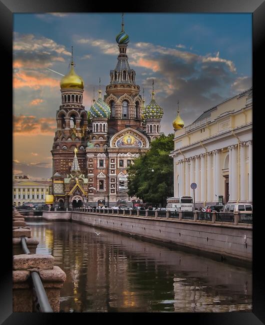 Church of Savior on the Spilled Blood in St Petersburg, Russia Framed Print by Dave Williams