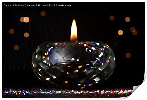 Sparkling Candlelight Print by Alison Chambers
