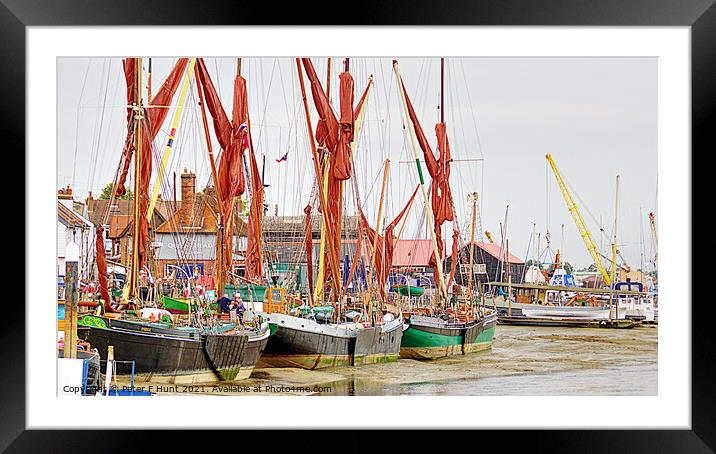 Maldon Sailing Barges Framed Mounted Print by Peter F Hunt